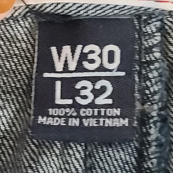 Ecko vintage Y2K dragon design jeansW30 L32 streetwear wide leg straight - Picture 11 of 12